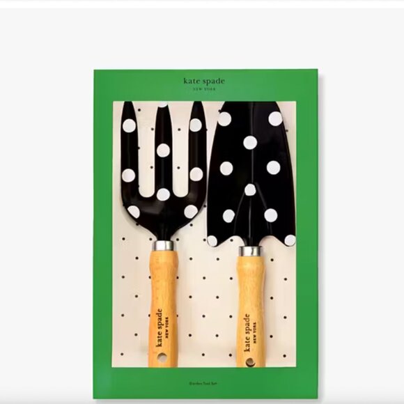 kate spade black white polka dot Picture Dot Garden Set brand new in box - Picture 1 of 4